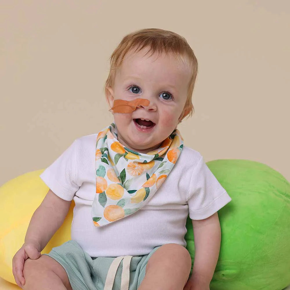 Organic Dribble Bib - Citrus Squeeze