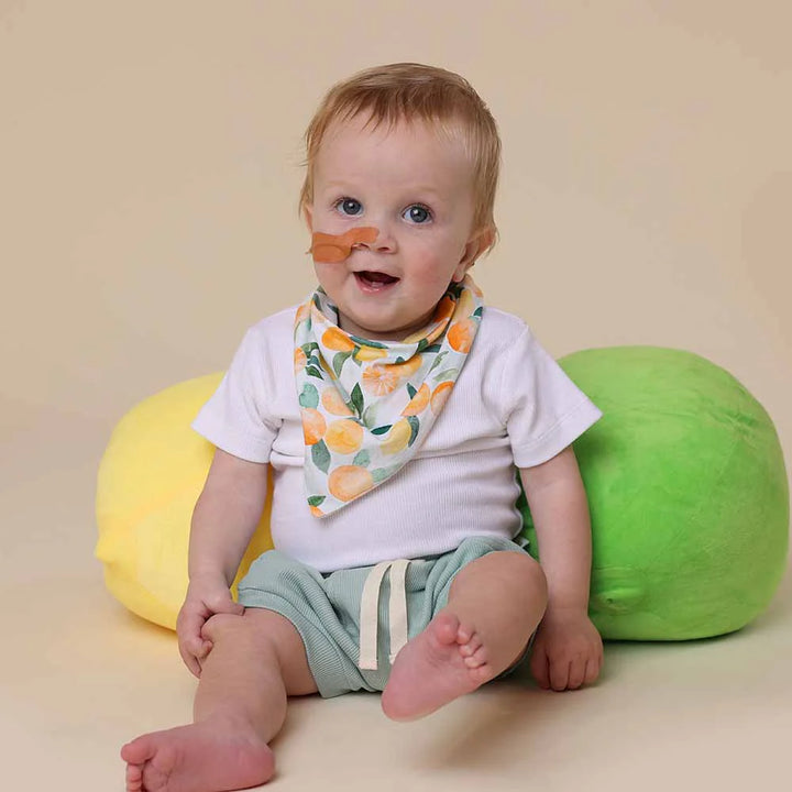 Organic Dribble Bib - Citrus Squeeze