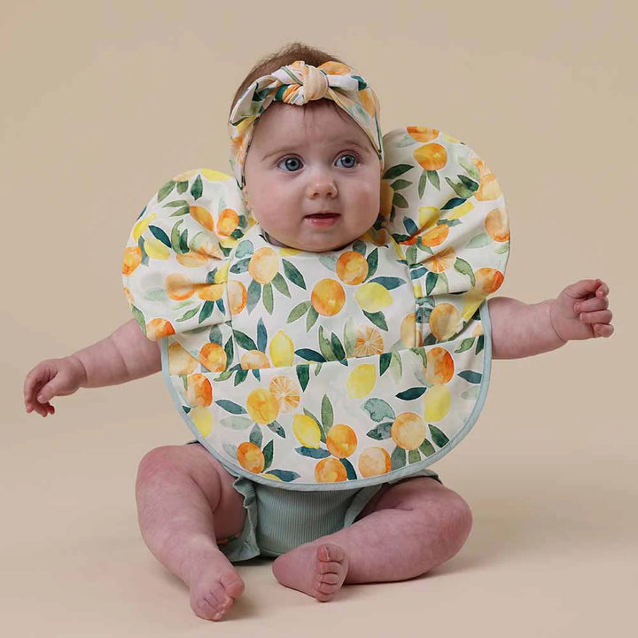 Snuggle Bib Waterproof - Citrus Squeeze Frill