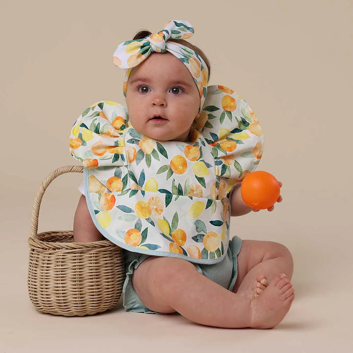 Snuggle Bib Waterproof - Citrus Squeeze Frill