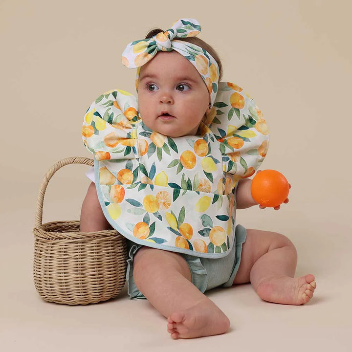 Snuggle Bib Waterproof - Citrus Squeeze Frill