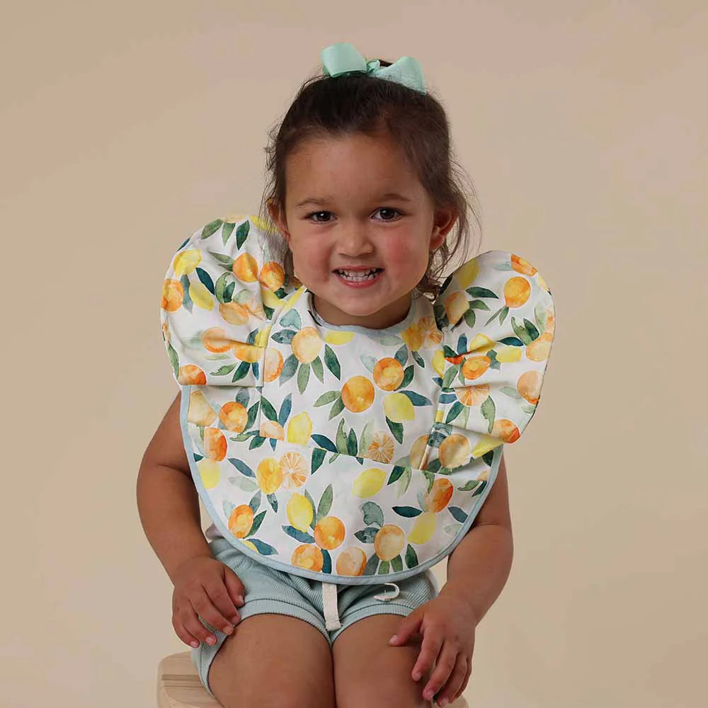 Snuggle Bib Waterproof - Citrus Squeeze Frill