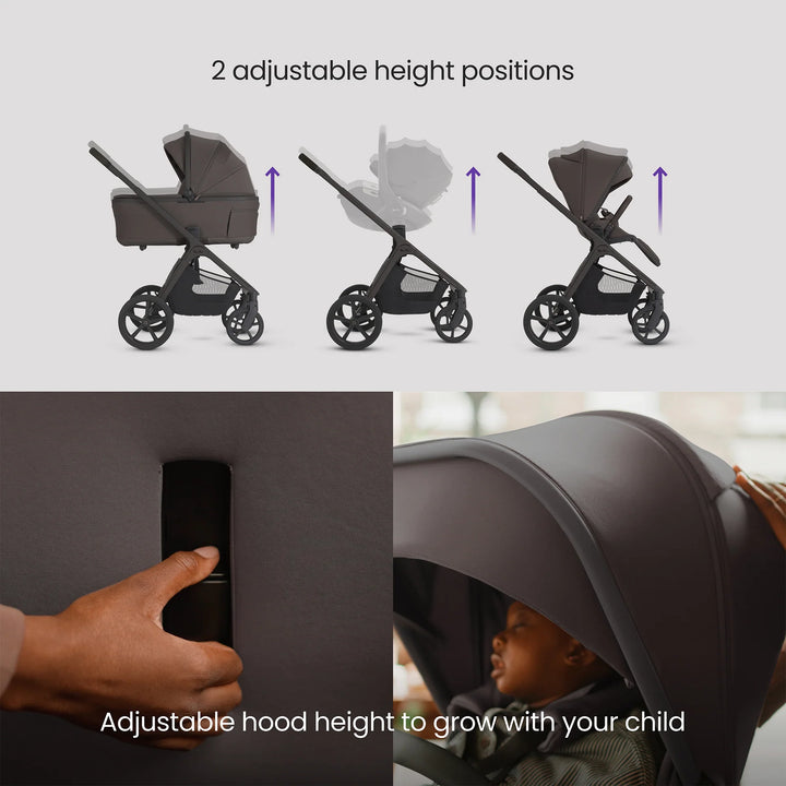 Silver Cross Cove 2 with Carrycot (6 Piece) - Chocolate