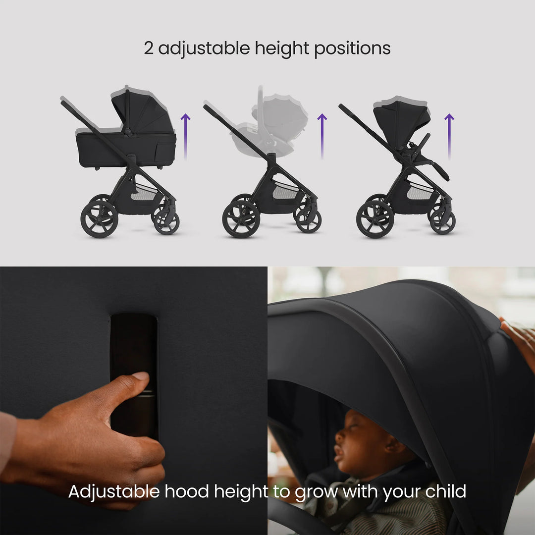 Silver Cross Cove 2 with Carrycot (6 Piece) - Onyx