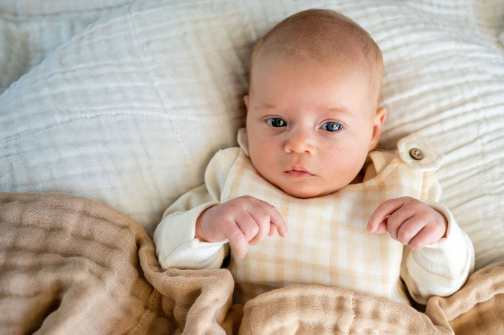 Fibre For Good Organic Cotton Baby Muslin Wrap - Brown