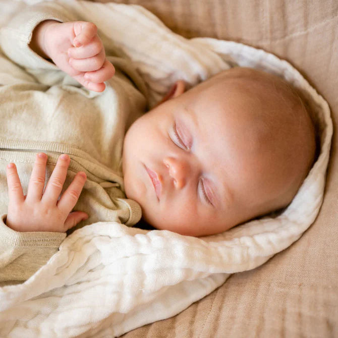 Fibre For Good Organic Cotton Baby Muslin Wrap - White