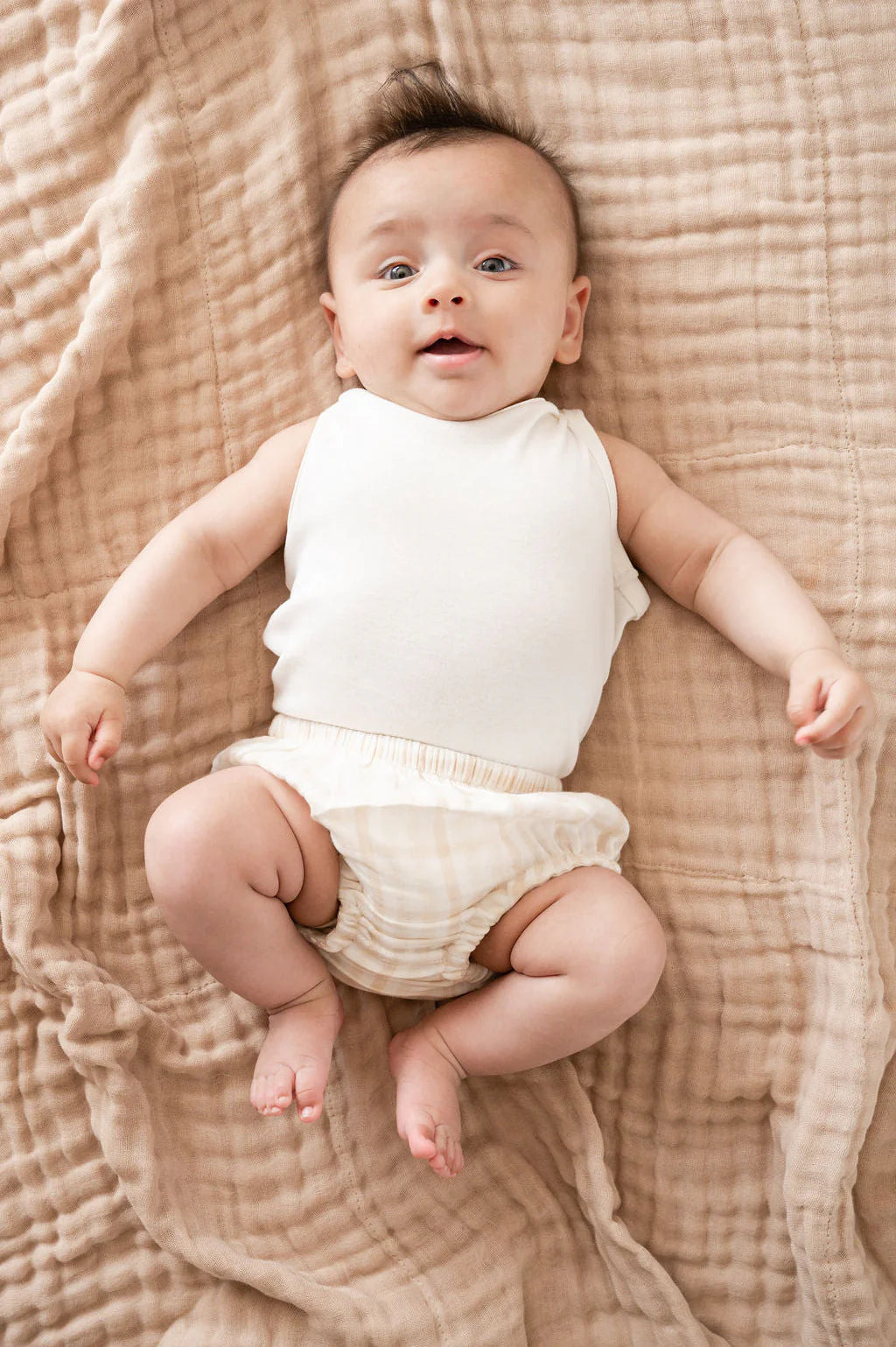 Fibre For Good Organic Cotton Baby Muslin Wrap - Brown
