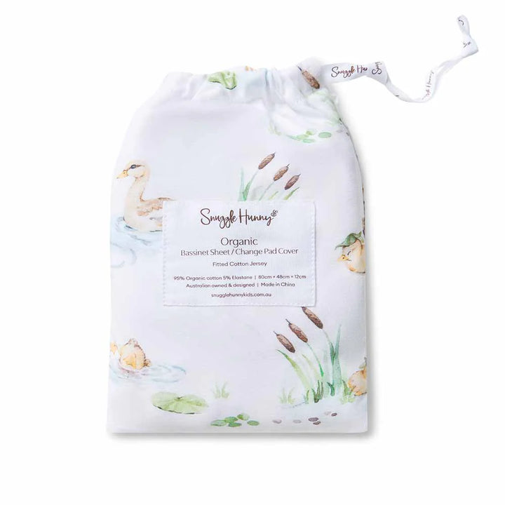 Bassinet Sheet / Change Pad Cover - Duck Pond