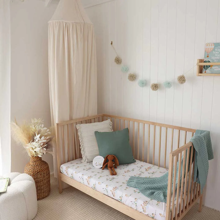 Snuggle Hunny Organic Fitted Cot Sheet - Duck Pond