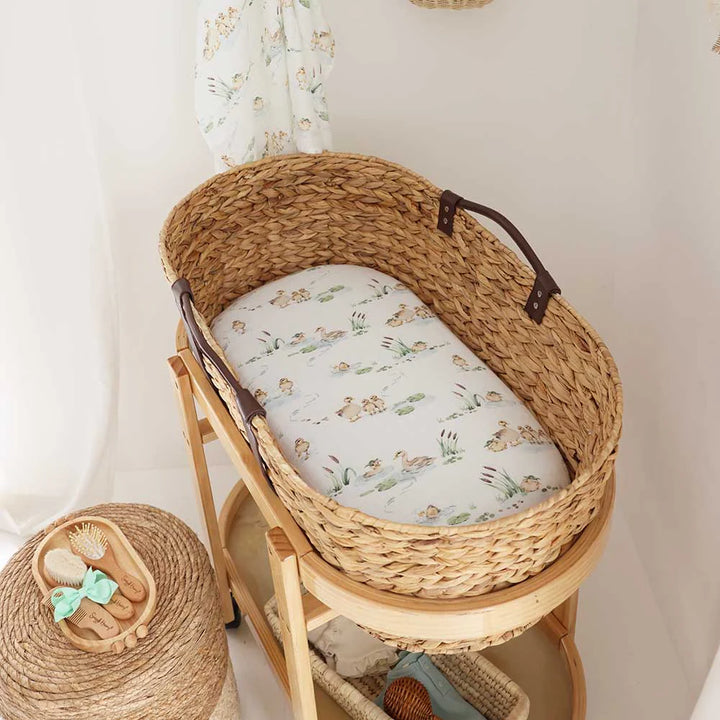 Bassinet Sheet / Change Pad Cover - Duck Pond