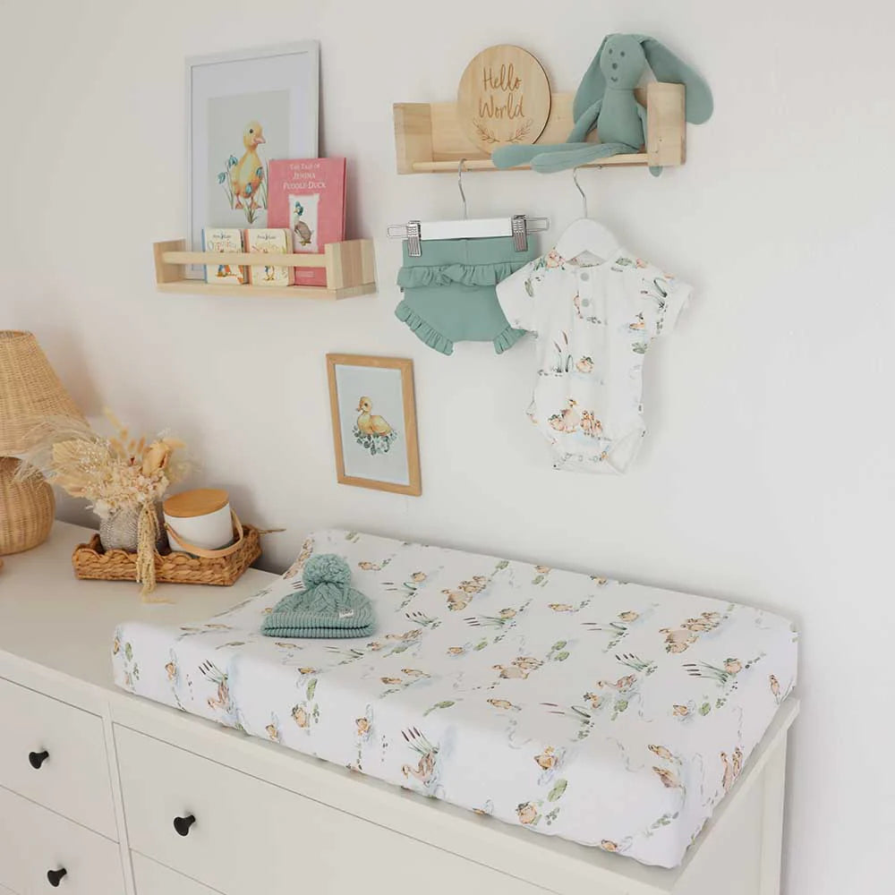 Bassinet Sheet / Change Pad Cover - Duck Pond