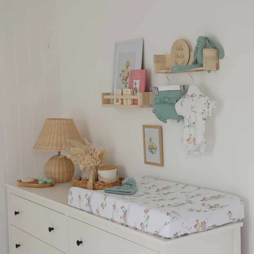 Bassinet Sheet / Change Pad Cover - Duck Pond