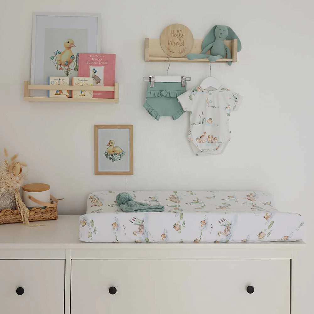 Bassinet Sheet / Change Pad Cover - Duck Pond