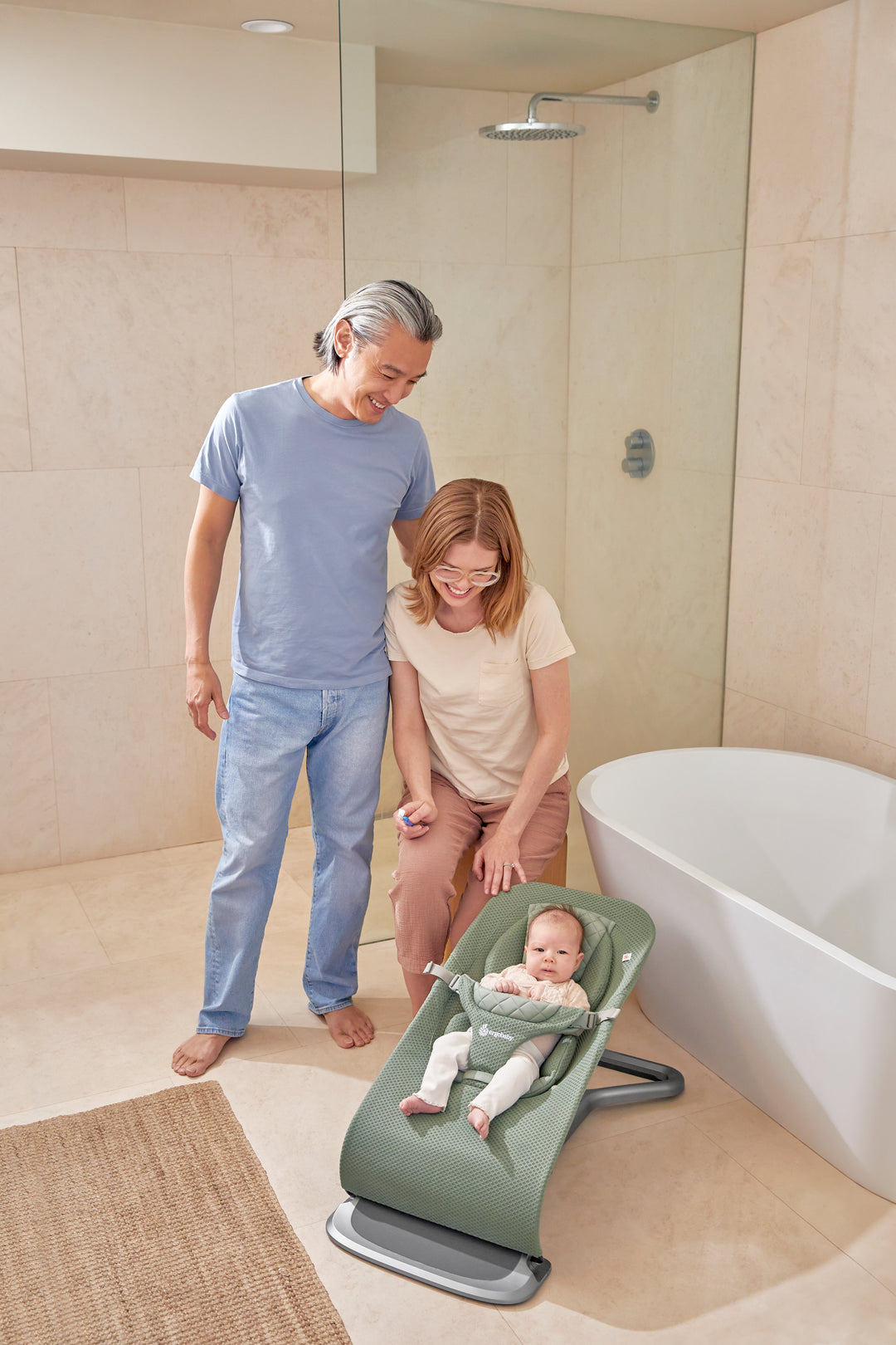 Ergobaby Evolve 3 in 1 Bouncer Mesh - Cream