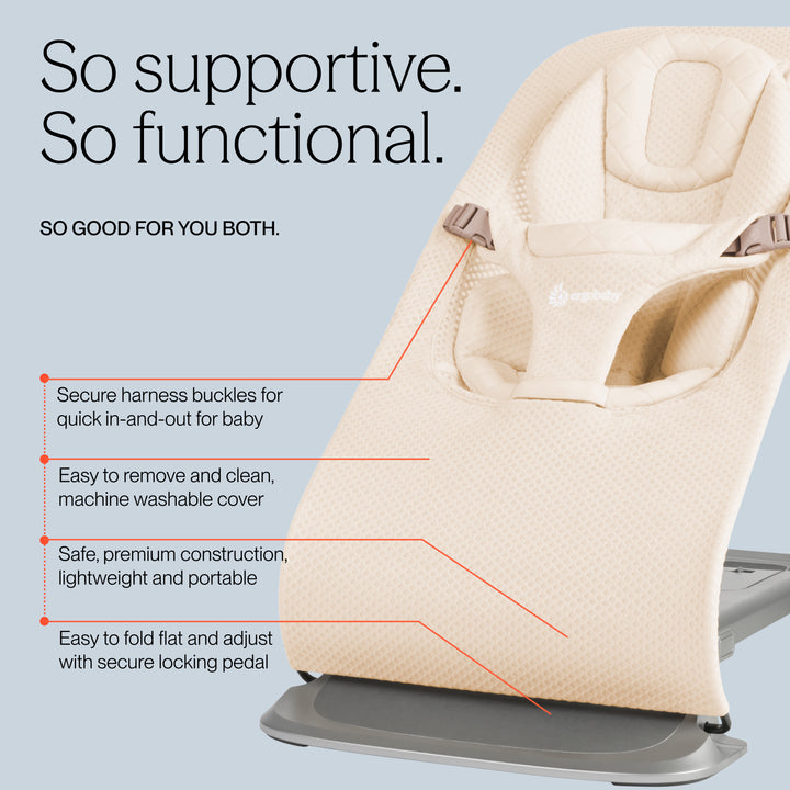 Ergobaby Evolve 3 in 1 Bouncer Mesh - Cream
