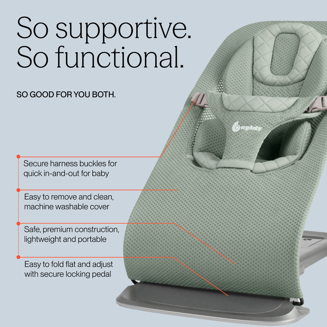 Ergobaby Evolve 3 in 1 Bouncer Mesh - Sage Green