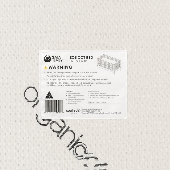 Gaia Eos Cot Mattress (140x70x10)