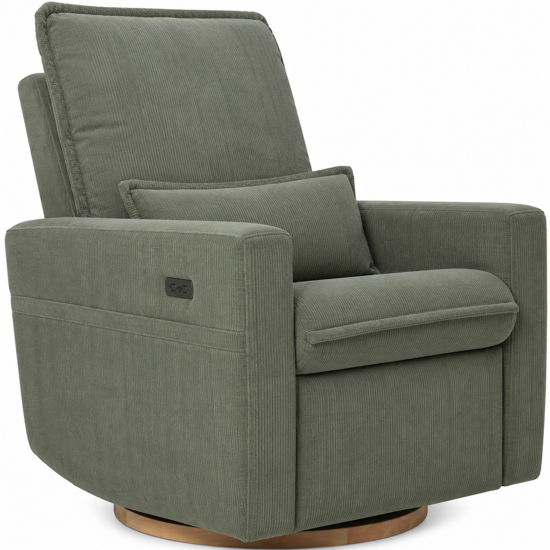 Il Tutto Frankie Electric Recliner/Glider Chair - Olive Corduroy (QLD Exclusive)