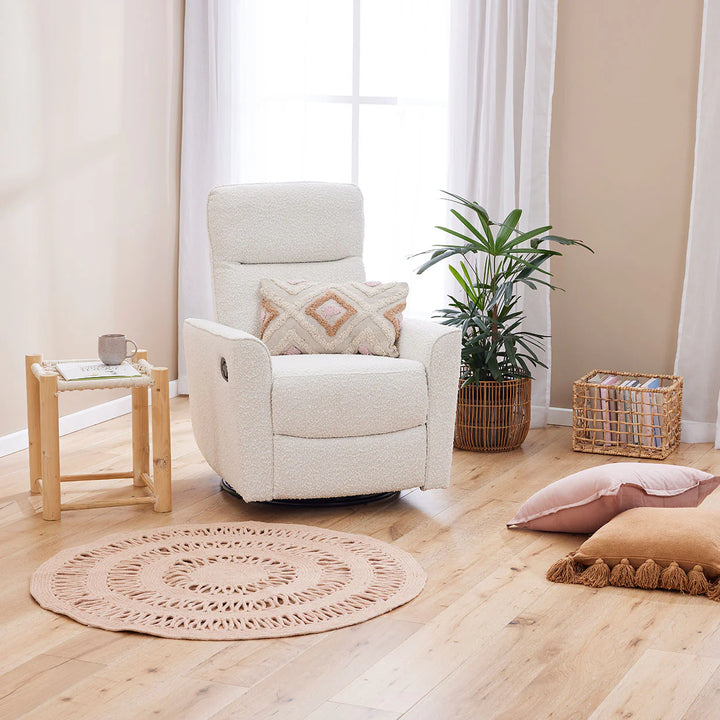 iL Tutto Felix Recliner Glider Nursery Chair in Vanilla Bouclé
