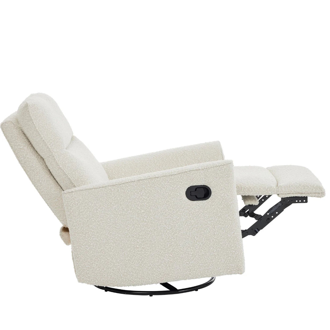 iL Tutto Felix Recliner Glider Nursery Chair in Vanilla Bouclé