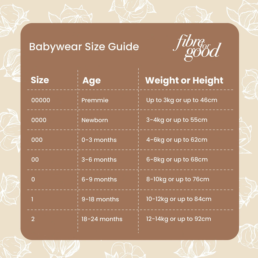 Fibre For Good Organic Cotton Long Sleeve Bodysuit(Pique Stripe) -  Sage/ Natural-Stripe