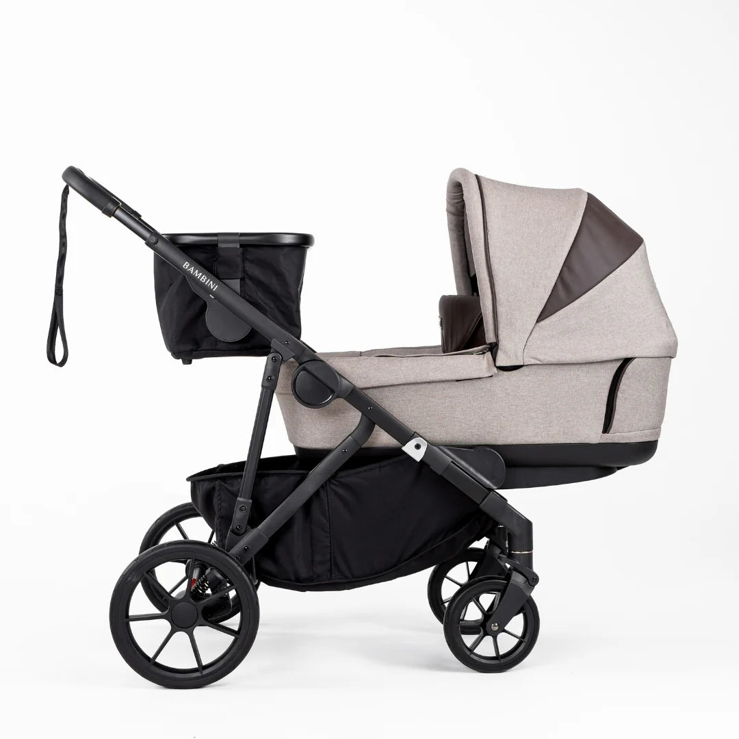 Bambini LISBON Single-to-Double Pram - SOFIA Mocha - Future-Proof Bundle