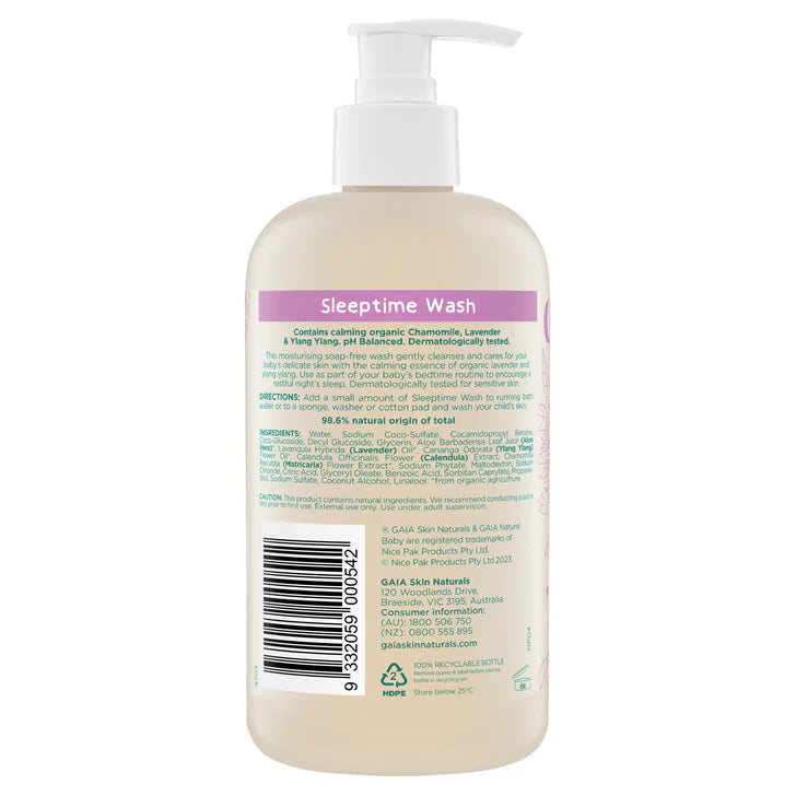 Gaia Natural Baby Sleeptime Bath 500 ml