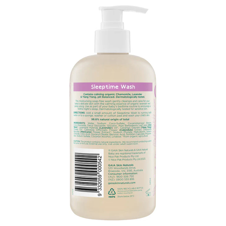 Gaia Natural Baby Sleeptime Bath 500 ml