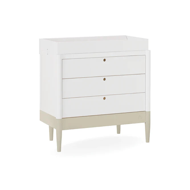 Gaia Baby Eos Dresser - White | Desert Sage