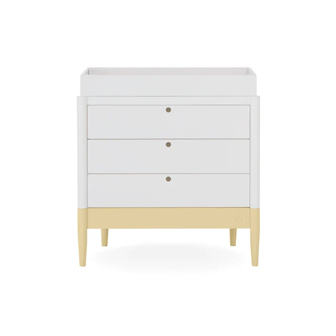 Gaia Baby Eos Dresser - White | Primrose Yellow