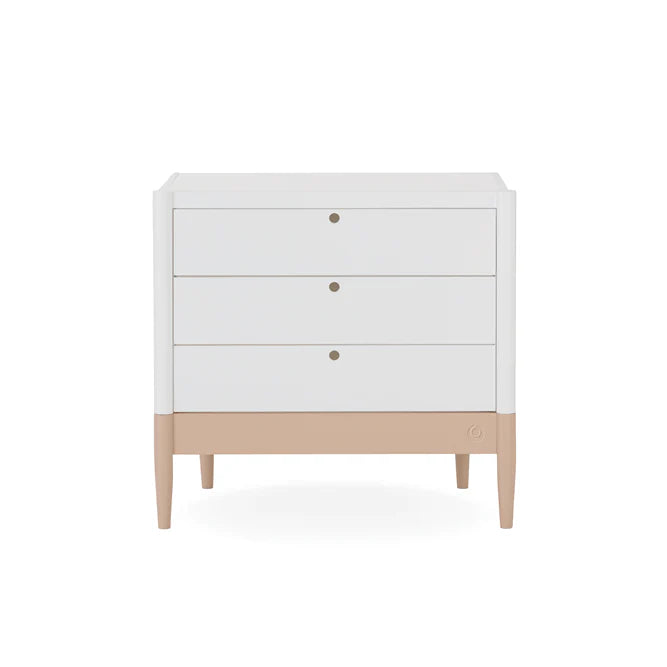 Gaia Baby Eos Dresser - White | Powder Blush