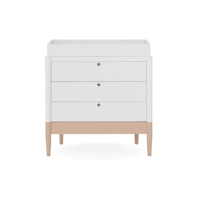 Gaia Baby Eos Dresser - White | Powder Blush