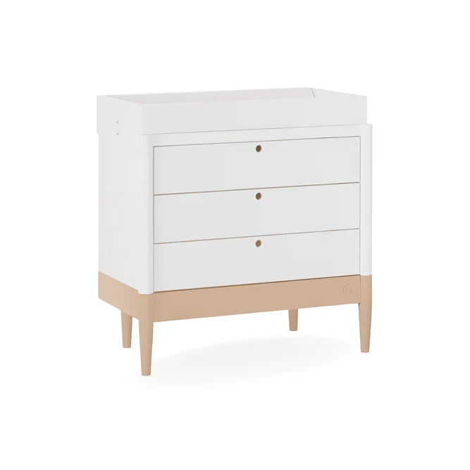 Gaia Baby Eos Dresser - White | Powder Blush