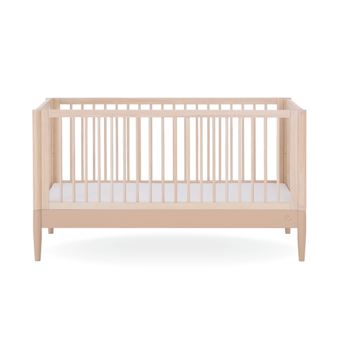 Gaia Baby Eos Cot Bed - Natural Ash | Powder Blush
