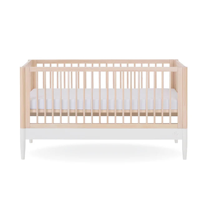 Gaia Baby Eos Cot Bed - Natural Ash | White