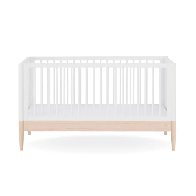 Gaia Baby Eos Cot Bed - White | Natural Ash