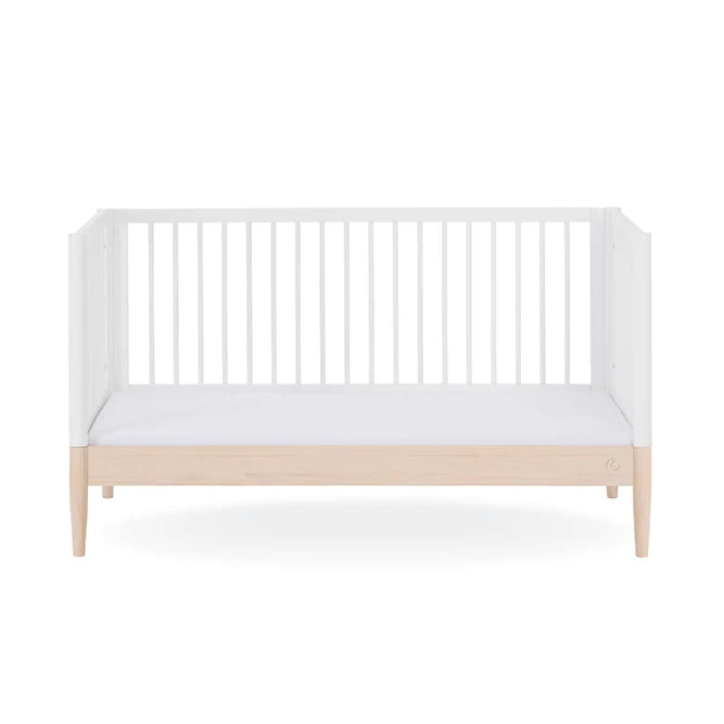 Gaia Baby Eos Cot Bed - White | Natural Ash