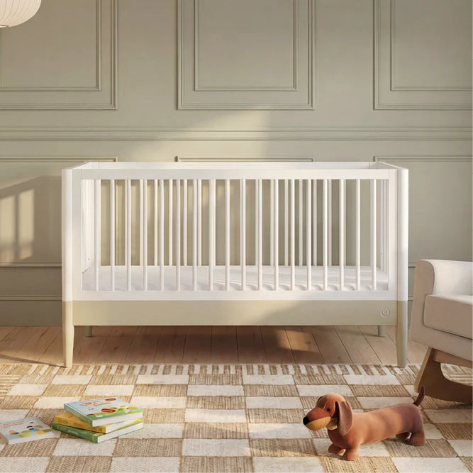 Gaia Baby Eos Cot Bed - White | Desert Sage