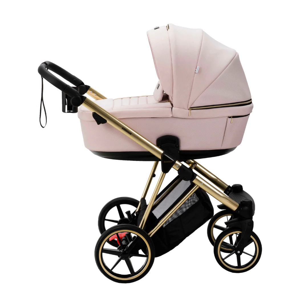 Bambini GENEVA Modern Pram - Pink/Gold