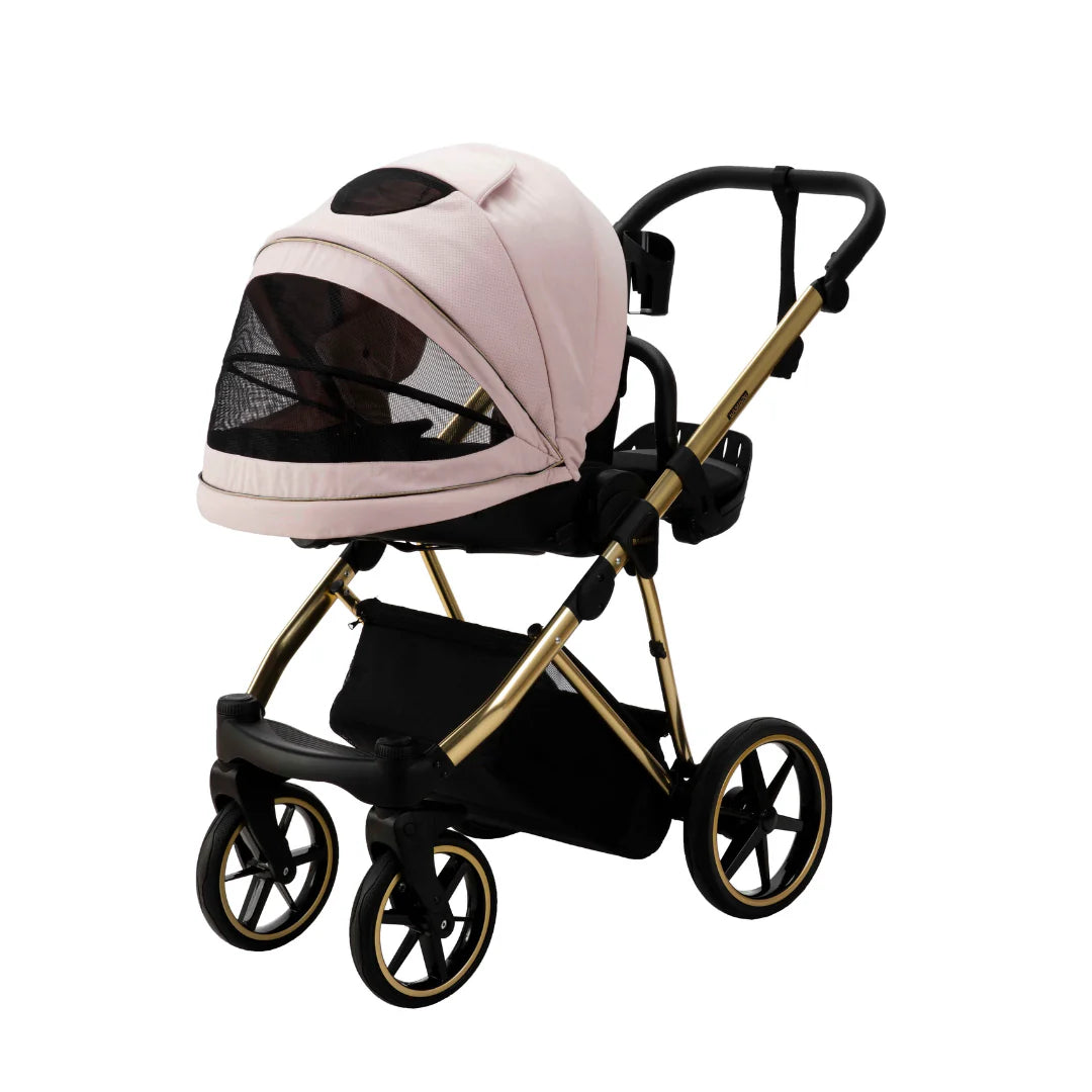 Bambini GENEVA Modern Pram - Pink/Gold