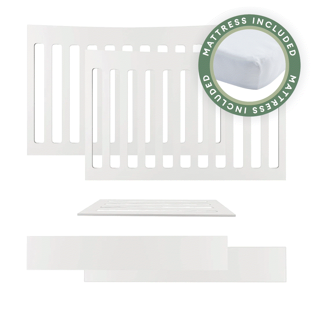 Serena Mini Cot Bed Extension with included Mattress
