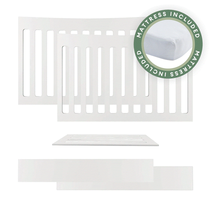 Serena Mini Cot Bed Extension with included Mattress