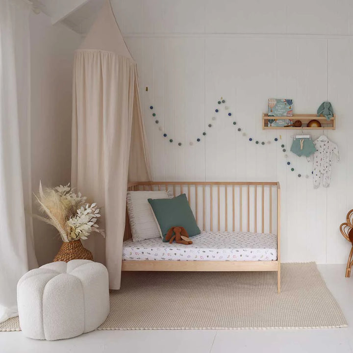 Organic Fitted Cot Sheet - Garden Friends