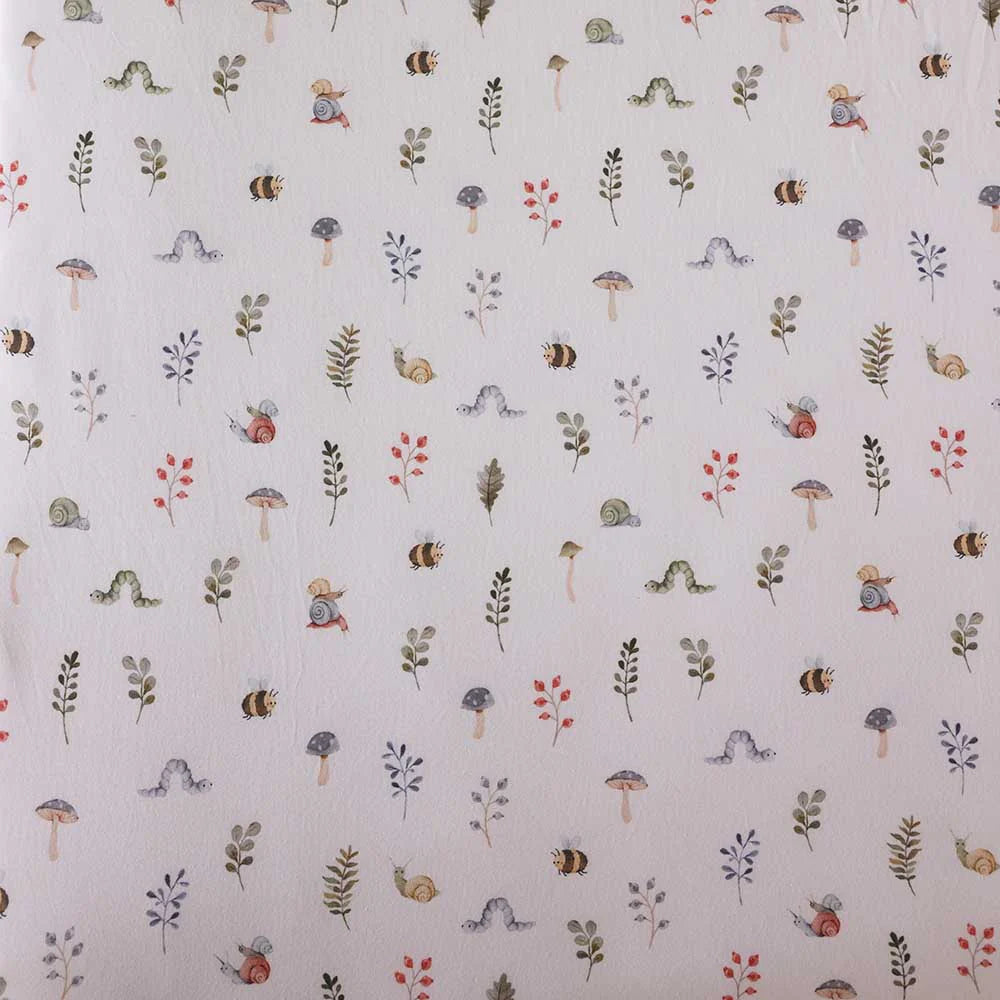 Organic Fitted Cot Sheet - Garden Friends