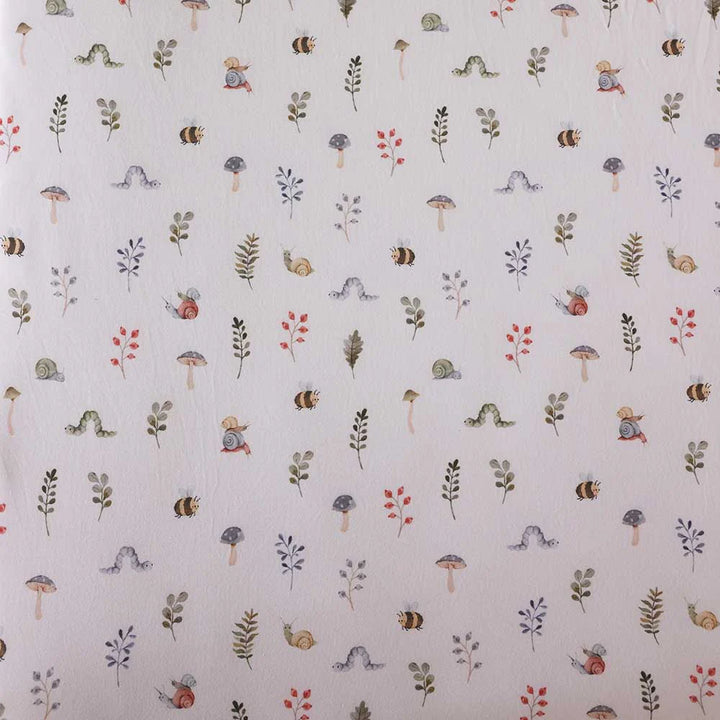 Organic Fitted Cot Sheet - Garden Friends