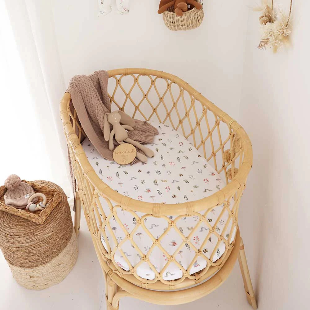 Bassinet Sheet / Change Pad Cover Garden Friends