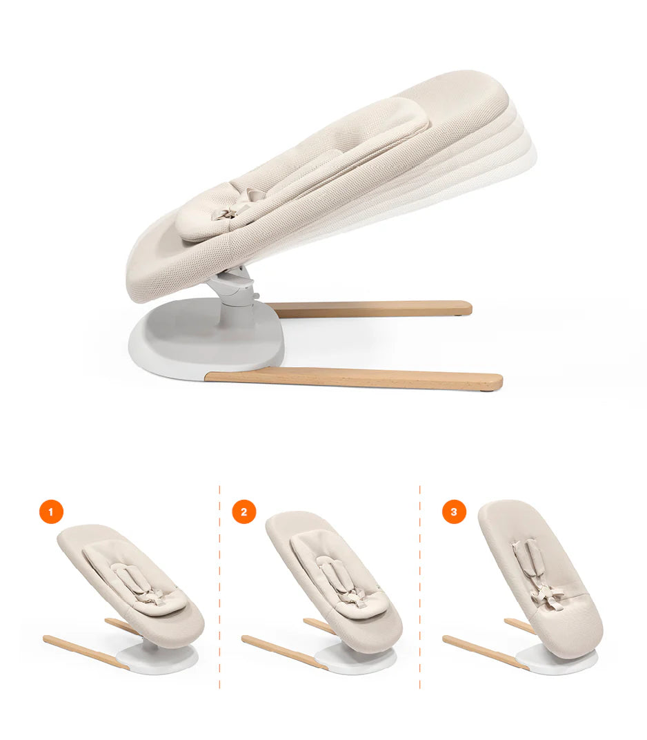 Stokke® Yoga™  Baby Bouncer & Swing - Light Sand (Brisbane Store Ex-Display)