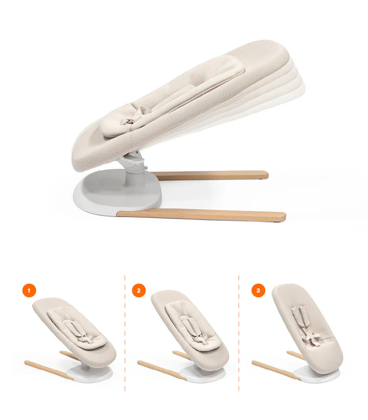 Stokke® Yoga™  Baby Bouncer & Swing - Light Sand (Brisbane Store Ex-Display)