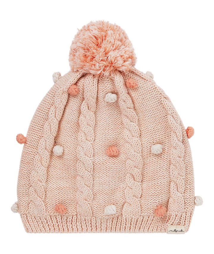 Millymook BABY GIRLS BEANIE LARA - PEACH