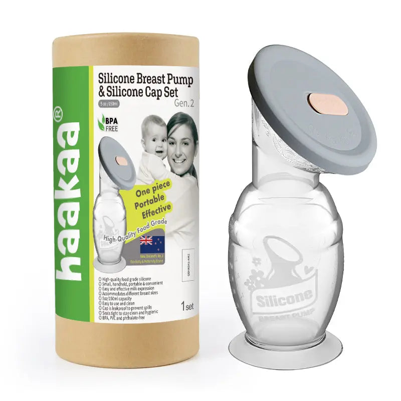 Haakaa Generation 2 150ml Silicone Breast Pump with Suction Base & Silicone Cap Gift Box